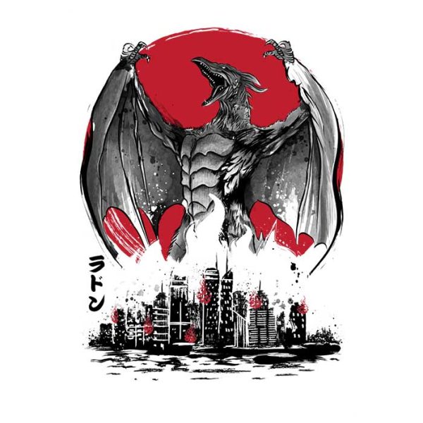 Pteranodan Rising Sumi-e - Fleece Blanket For Discount - Image 2