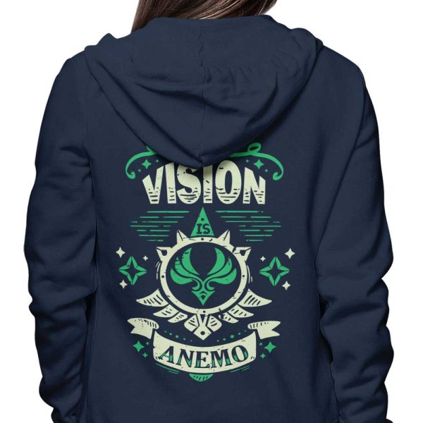 My Vision is Anemo - Hoodie Fashion - Image 4