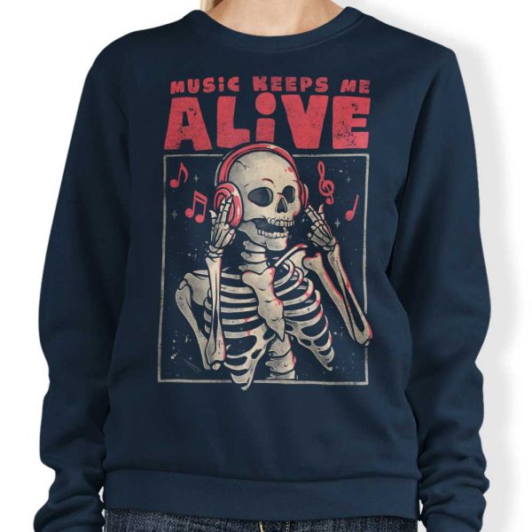 Music Keeps Me Alive - Sweatshirt Online now - Image 3