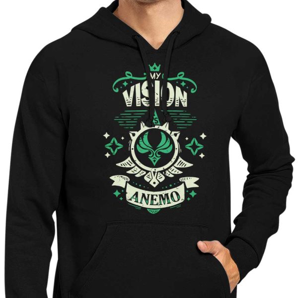 My Vision is Anemo - Hoodie Fashion - Image 5