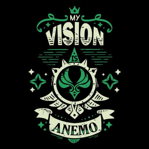 My Vision is Anemo - Hoodie Fashion - Image 2